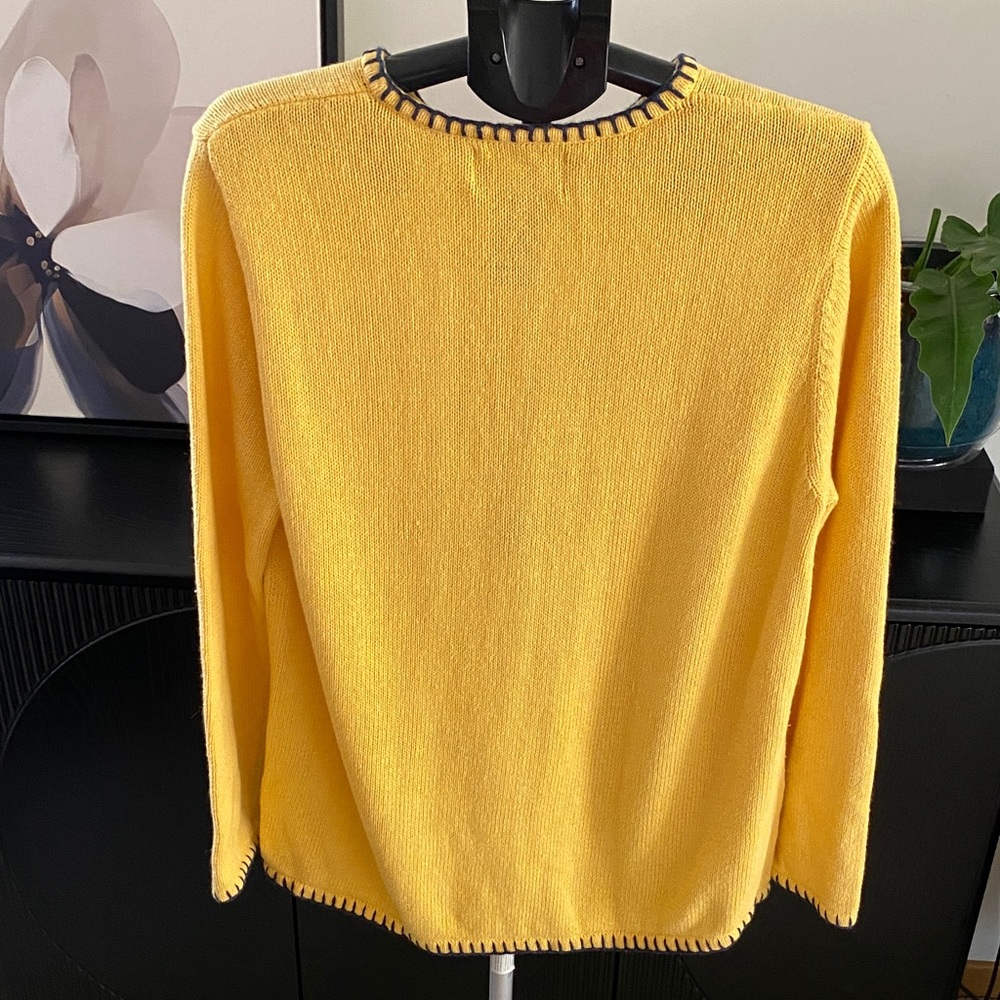Vintage Yellow Nautical Knit Sweater - Picture 5 of 7